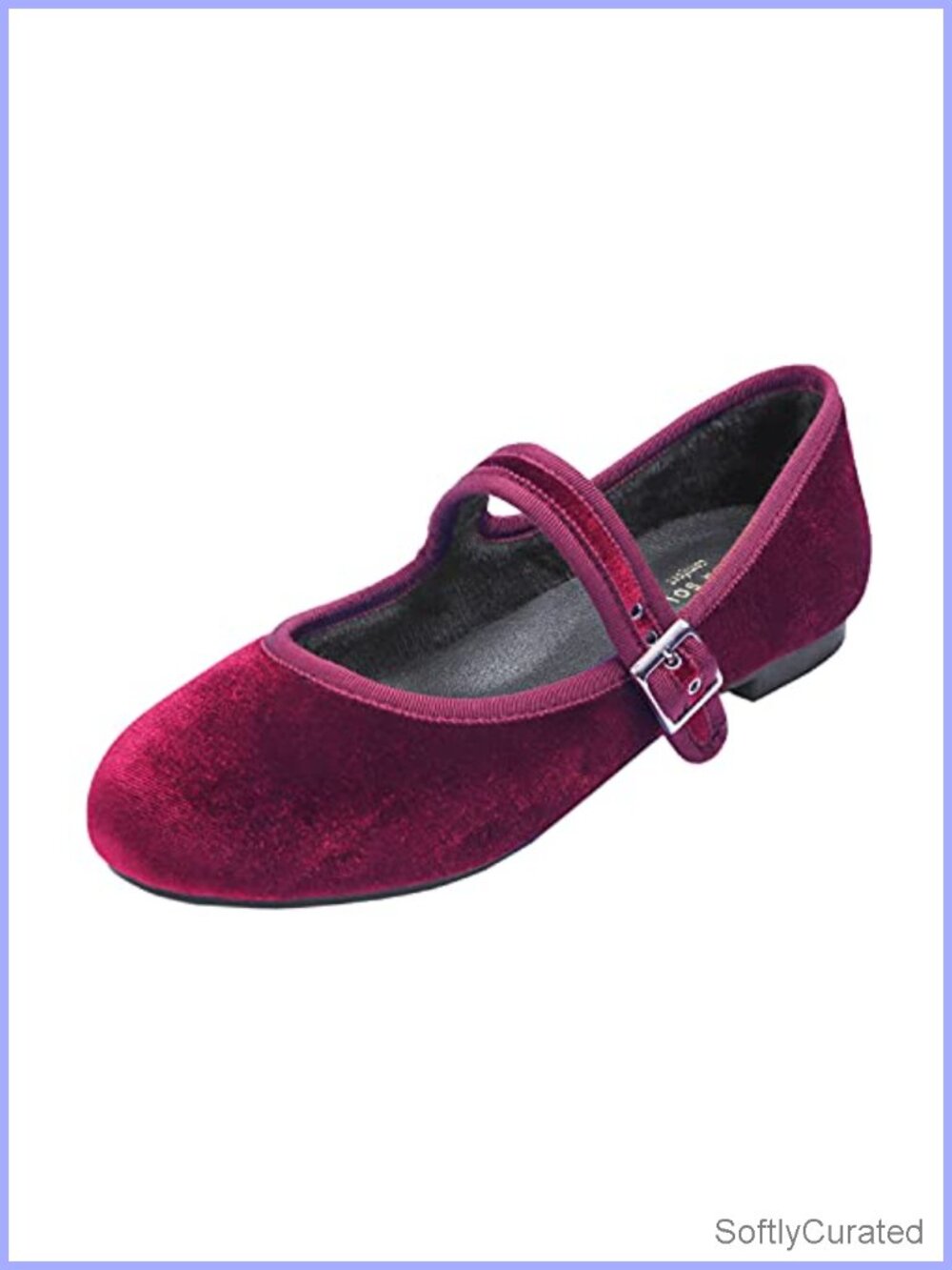 Mary Jane Ballet Flats Round Toe Metal Buckle Slip On Walking Shoes